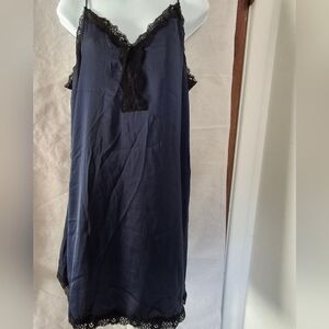 Forever 21 Midnight Blue Lace Chemise/slip Dress